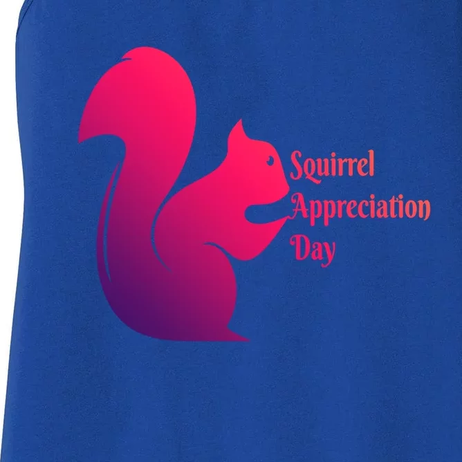 National Squirrel Appreciation Day Gift Women's Racerback Tank