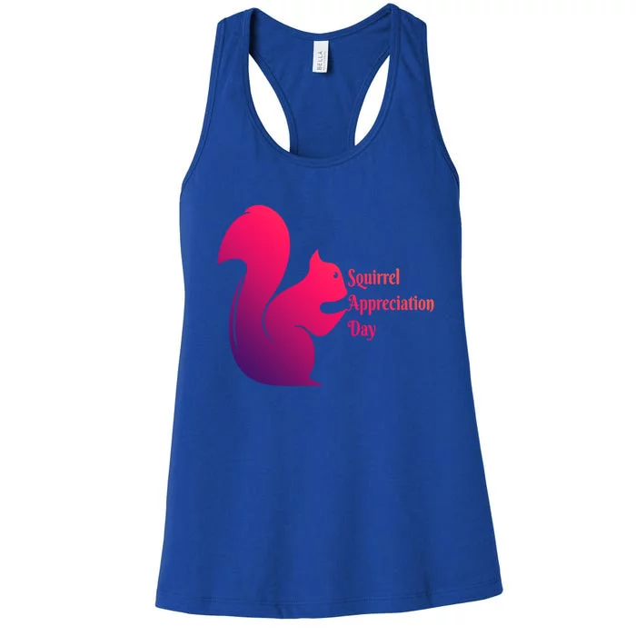 National Squirrel Appreciation Day Gift Women's Racerback Tank