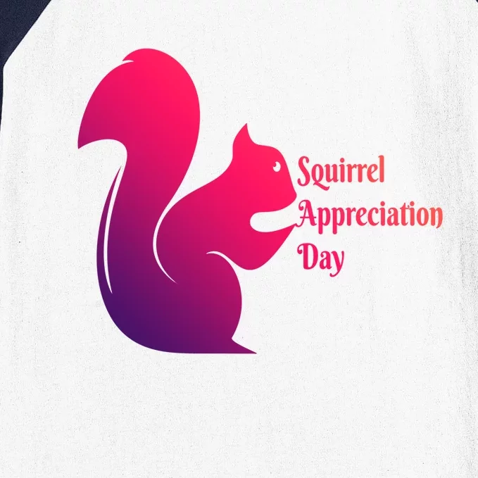 National Squirrel Appreciation Day Gift Baseball Sleeve Shirt