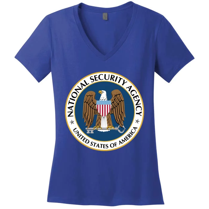 National Security Agency Nsa Military Intelligence Spy Eagle Gift Women's V-Neck T-Shirt