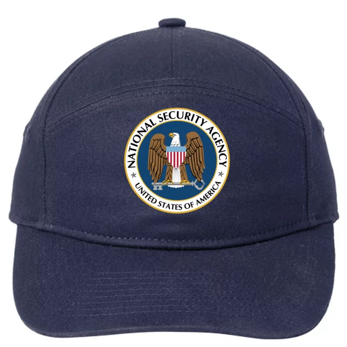 National Security Agency Nsa Military Intelligence Spy Eagle Gift 7-Panel Snapback Hat