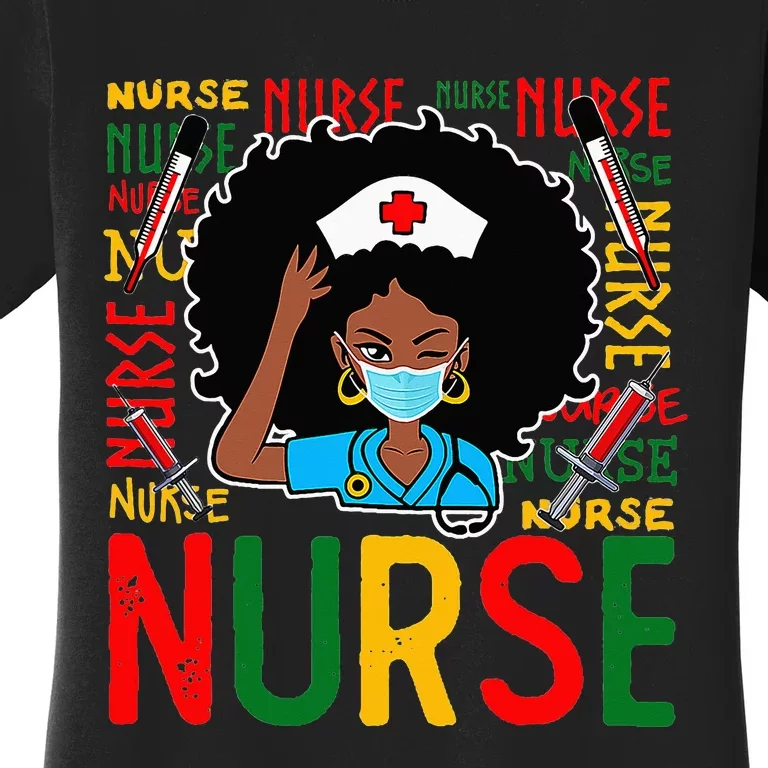 Nurse Stethoscope BHM African American Pride Women's T-Shirt