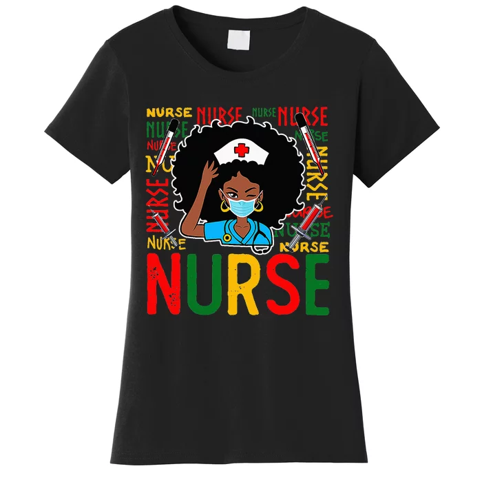 Nurse Stethoscope BHM African American Pride Women's T-Shirt