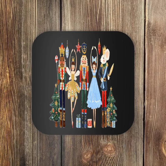 Nutcracker Squad Ballet Dance Matching Family Christmas Coaster