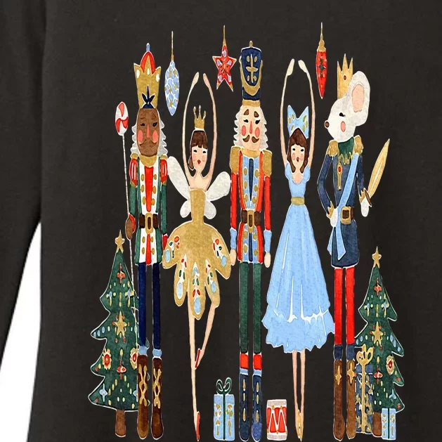 Nutcracker Squad Ballet Dance Matching Family Christmas Womens CVC Long Sleeve Shirt