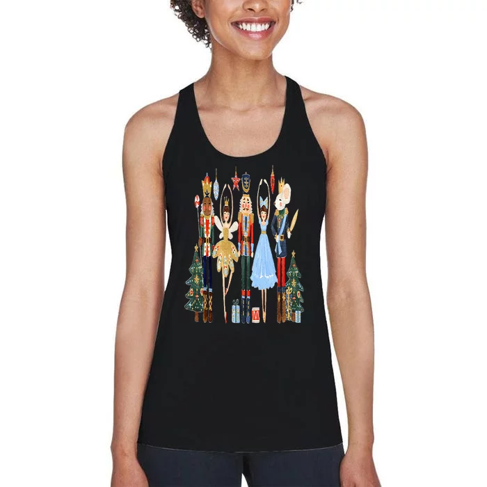 Nutcracker Squad Ballet Dance Matching Family Christmas Women's Racerback Tank