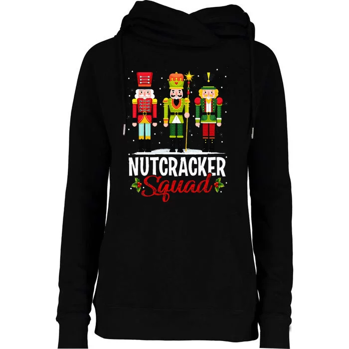 Nutcracker Squad Ballet Dance Matching Family Christmas Xmas Womens Funnel Neck Pullover Hood