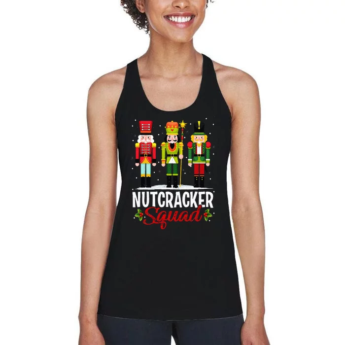 Nutcracker Squad Ballet Dance Matching Family Christmas Xmas Women's Racerback Tank