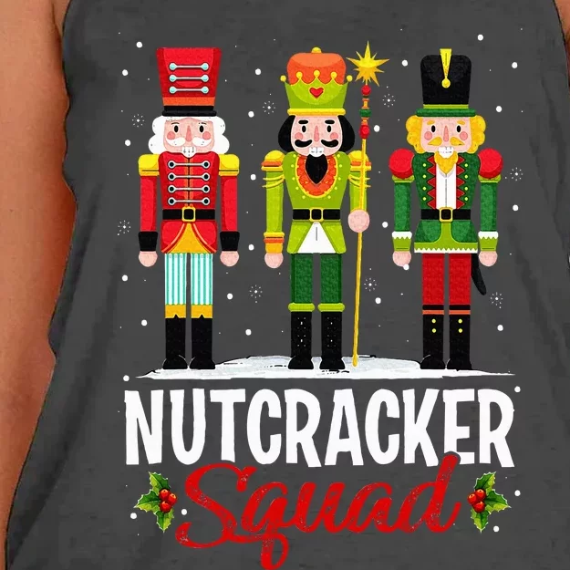 Nutcracker Squad Ballet Dance Matching Family Christmas Xmas Women's Knotted Racerback Tank