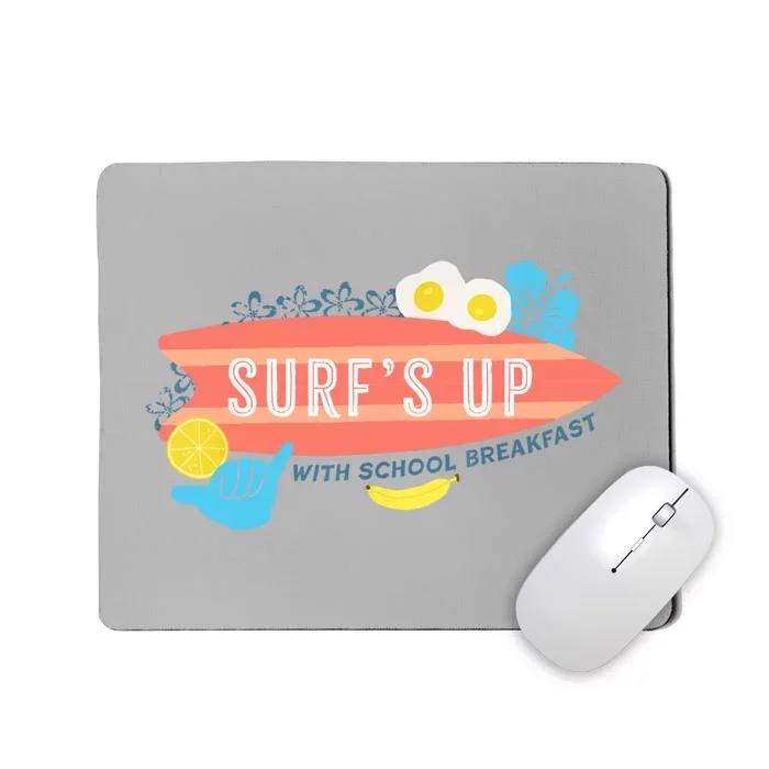 National School Breakfast Week Shirts Surfs Up Mousepad