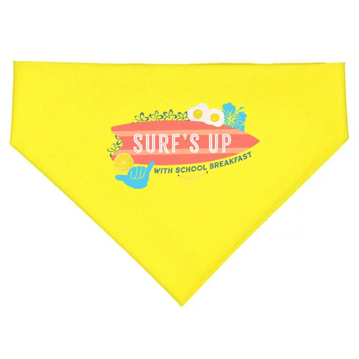 National School Breakfast Week Shirts Surfs Up USA-Made Doggie Bandana