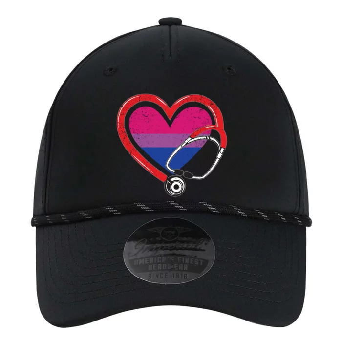 Nurse Stethoscope Bisexual Lgbtq Pride Heart Rn Nursing Gift Performance The Dyno Cap