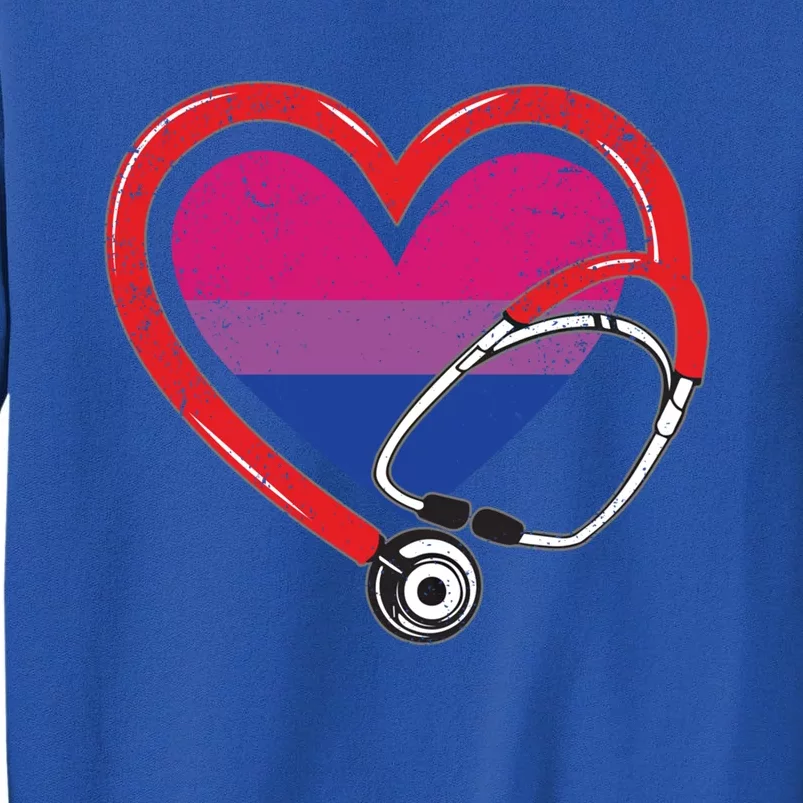 Nurse Stethoscope Bisexual Lgbtq Pride Heart Rn Nursing Gift Sweatshirt