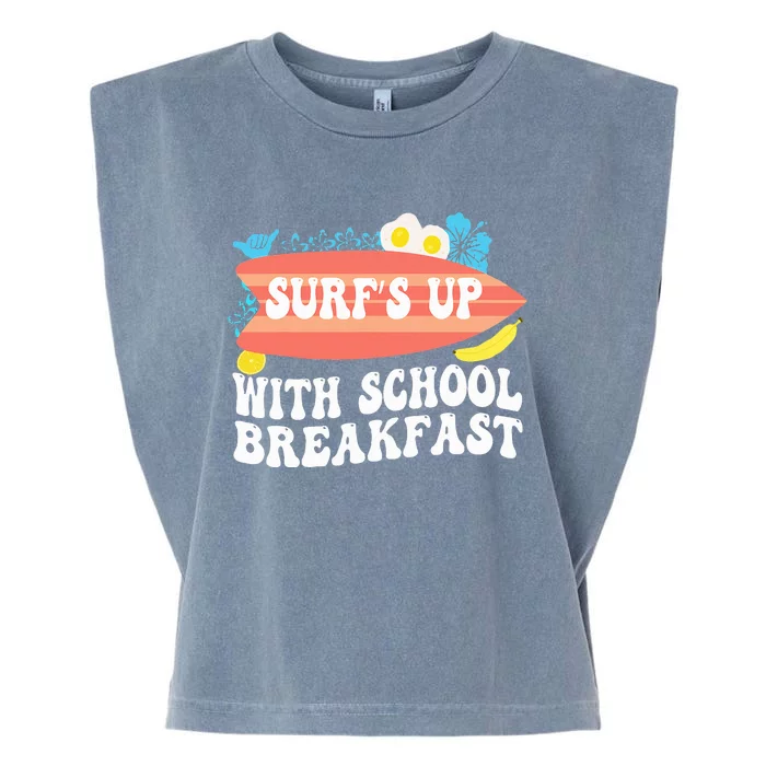 National School Breakfast Week Surfs Up Garment-Dyed Women's Muscle Tee