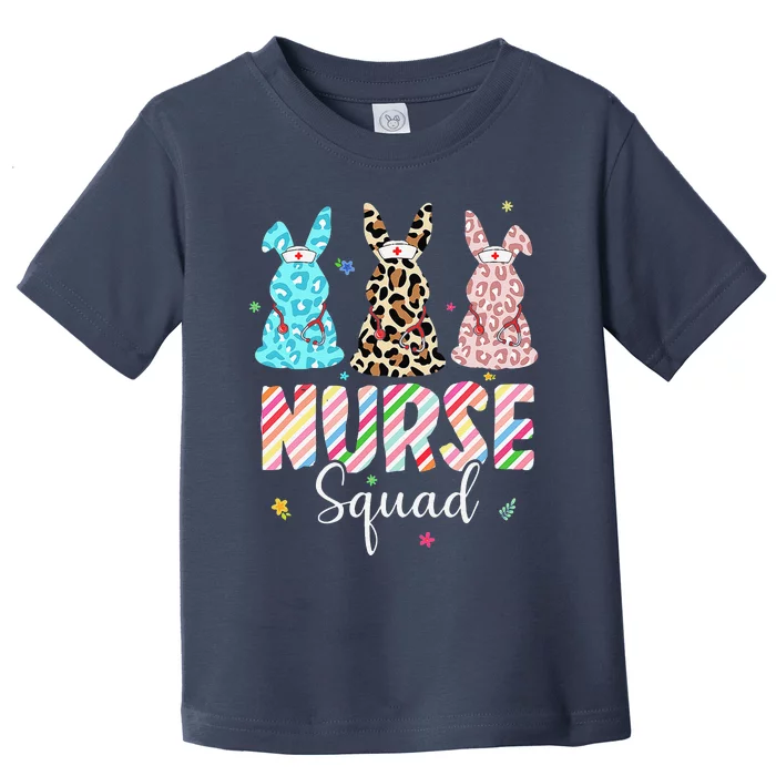 Nurse Squad Bunny Easter Leopard Rabbit Nurses RN Easter Day Toddler T-Shirt