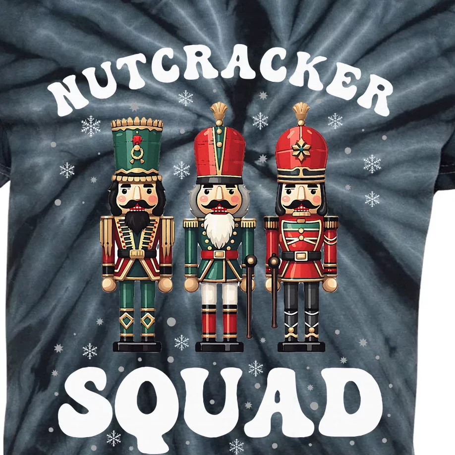 Nutcracker Squad Ballet Dance Family Christmas Holiday Kids Tie-Dye T-Shirt