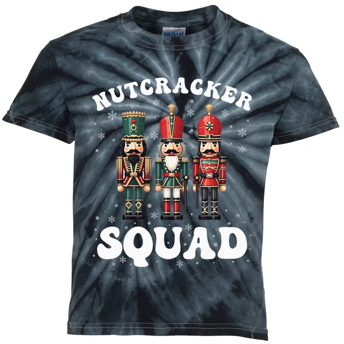 Nutcracker Squad Ballet Dance Family Christmas Holiday Kids Tie-Dye T-Shirt