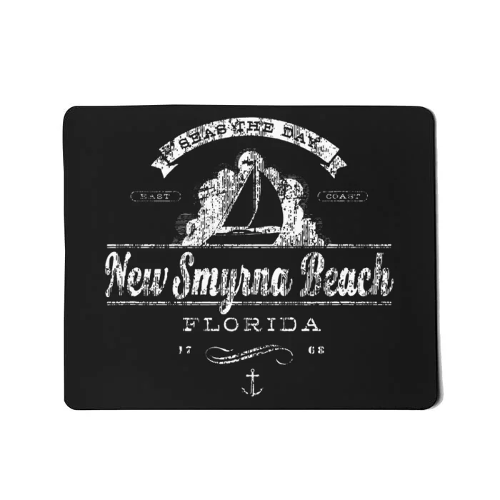 New Smyrna Beach FL Sailboat Vintage Nautical Mousepad