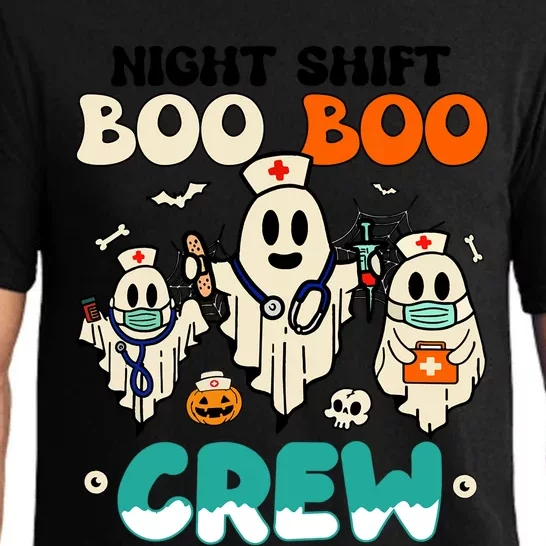 Night Shift Boo Boo Crew Health Worker Halloween Ghost Gift Pajama Set