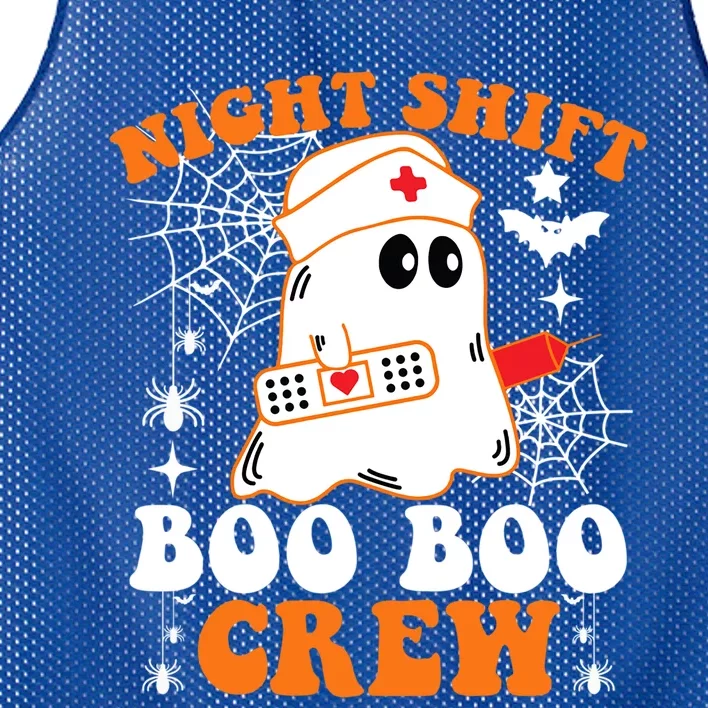 Night Shift Boo Boo Crew Gift Funny Nurse Ghost Halloween Funny Gift Mesh Reversible Basketball Jersey Tank