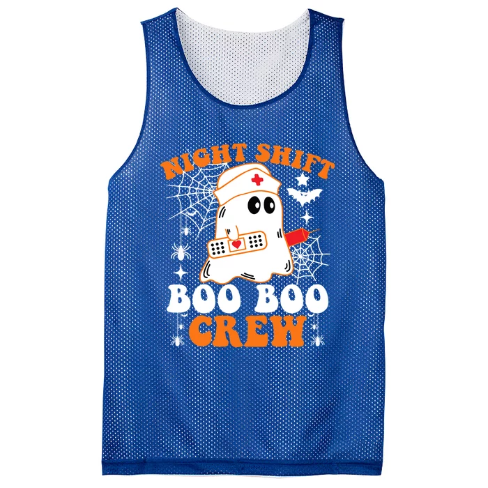 Night Shift Boo Boo Crew Gift Funny Nurse Ghost Halloween Funny Gift Mesh Reversible Basketball Jersey Tank