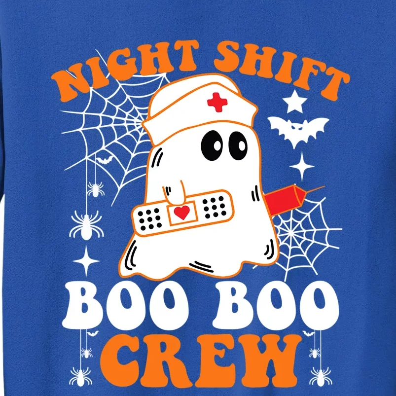 Night Shift Boo Boo Crew Gift Funny Nurse Ghost Halloween Funny Gift Tall Sweatshirt