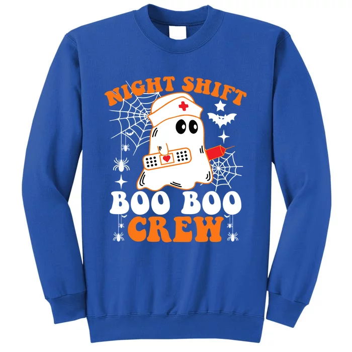 Night Shift Boo Boo Crew Gift Funny Nurse Ghost Halloween Funny Gift Tall Sweatshirt