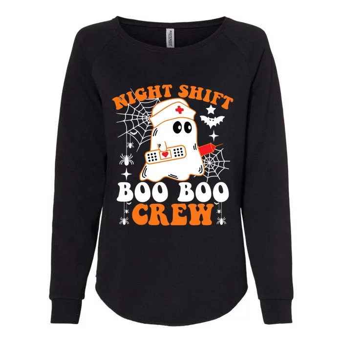 Night Shift Boo Boo Crew Gift Funny Nurse Ghost Halloween Gift Womens California Wash Sweatshirt