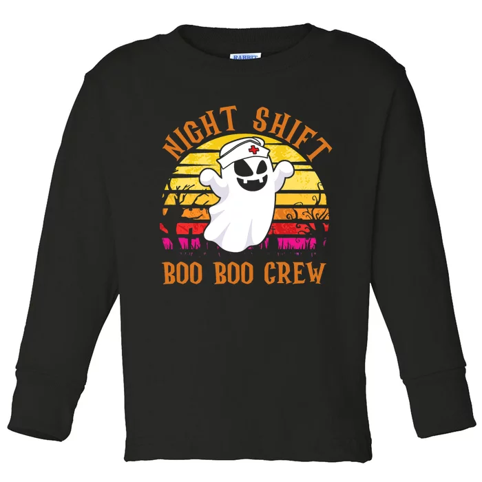 Night Shift Boo Boo Crew Halloween Party Halloween Costume Toddler Long Sleeve Shirt