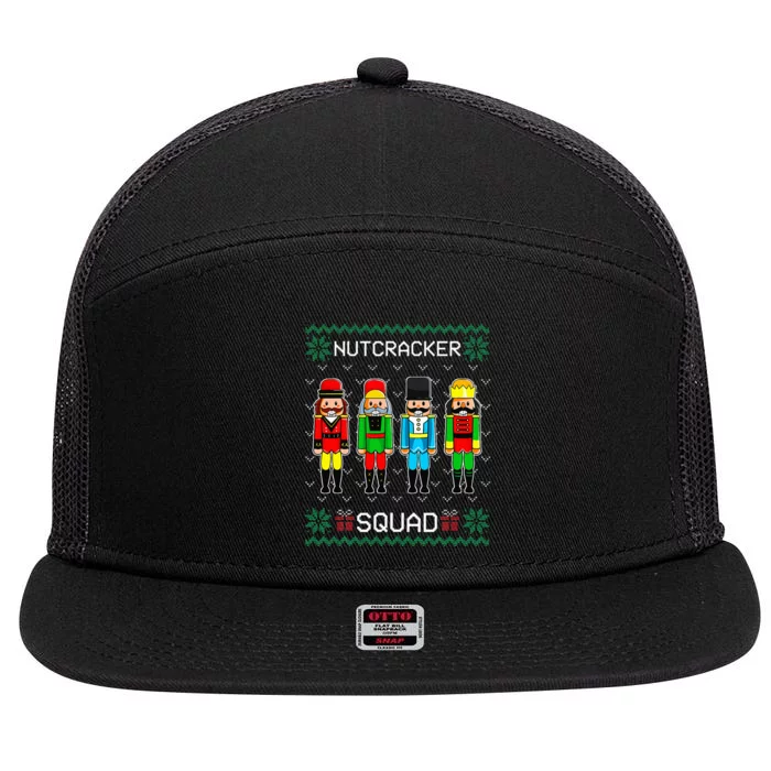 Nutcracker Squad Ballet Dance Christmas Matching Family 7 Panel Mesh Trucker Snapback Hat