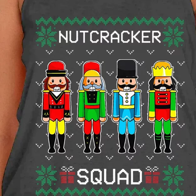 Nutcracker Squad Ballet Dance Christmas Matching Family Women's Knotted Racerback Tank