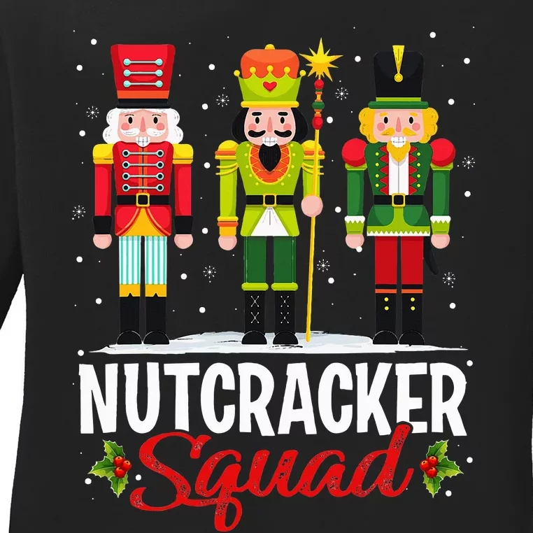 Nutcracker Squad Ballet Dance Matching Family Xmas Ladies Long Sleeve Shirt