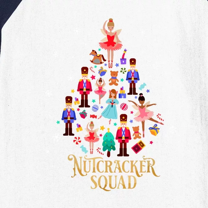 Nutcracker Squad Ballet Dance Christmas Women Gift Baseball Sleeve Shirt