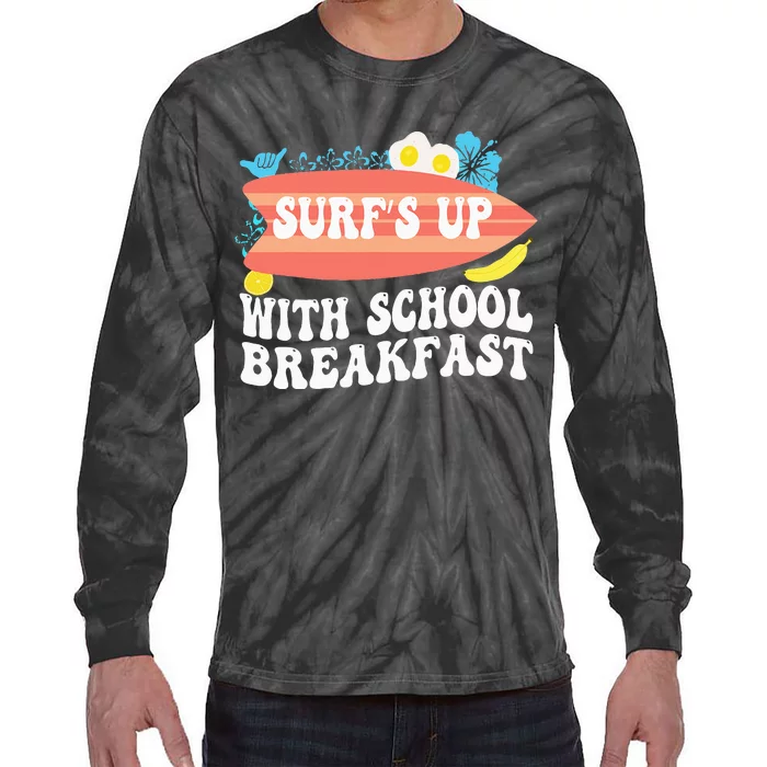 National School Breakfast Week Surfs Up Tie-Dye Long Sleeve Shirt