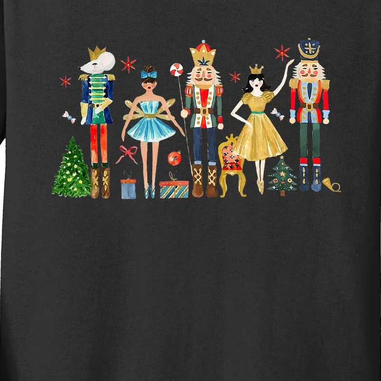 Nutcracker Squad Ballet Dance Christmas Matching Family Xmas Kids Long Sleeve Shirt