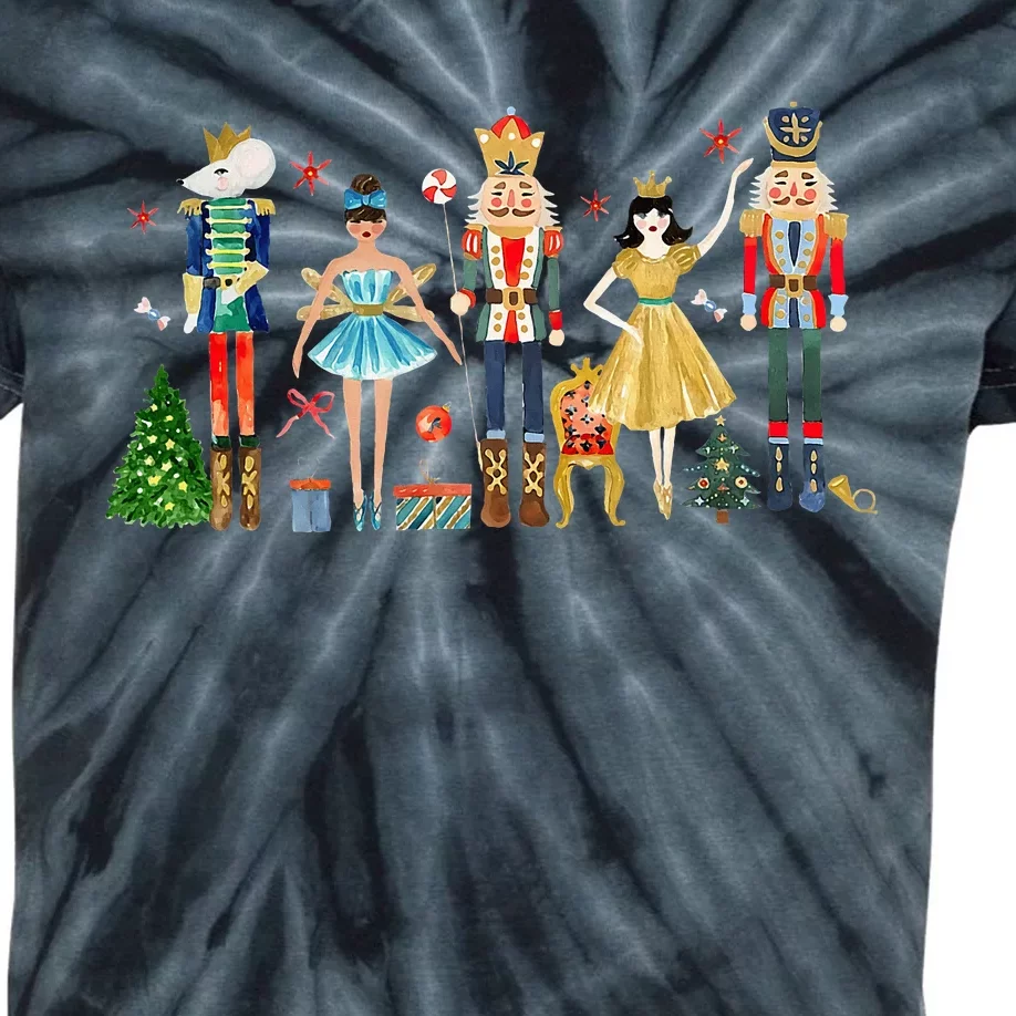 Nutcracker Squad Ballet Dance Christmas Matching Family Xmas Kids Tie-Dye T-Shirt