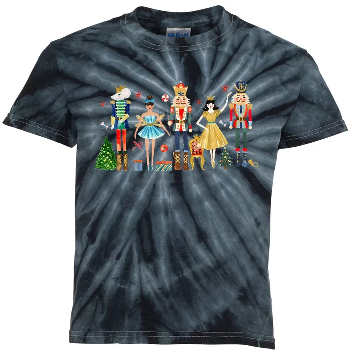 Nutcracker Squad Ballet Dance Christmas Matching Family Xmas Kids Tie-Dye T-Shirt