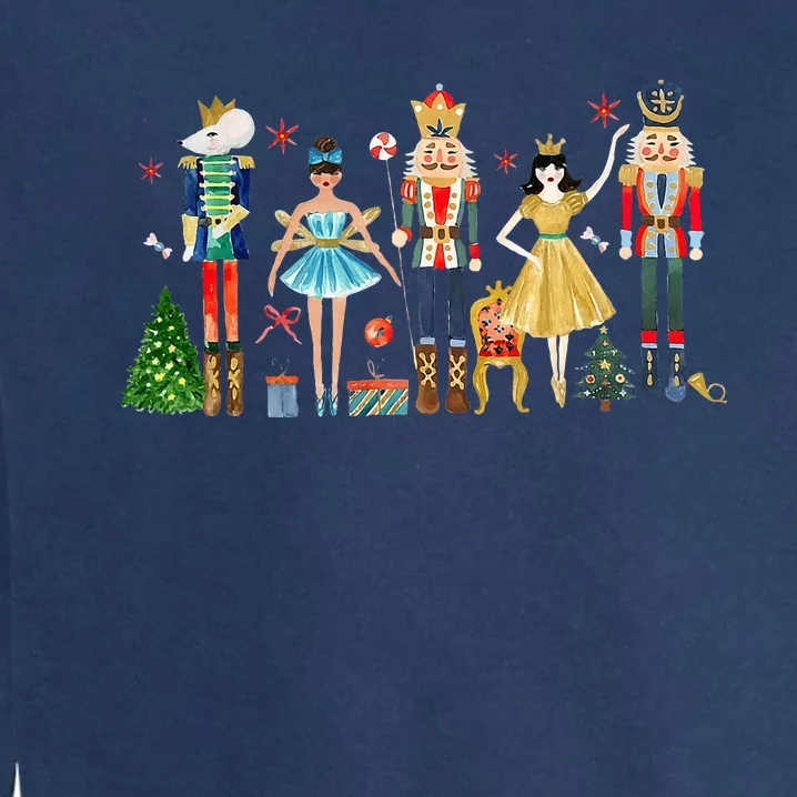 Nutcracker Squad Ballet Dance Christmas Matching Family Xmas Garment-Dyed Sweatshirt