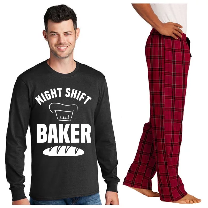 Night Shift Baker Baking Cookies Bread Cake Cute Gift Long Sleeve Pajama Set