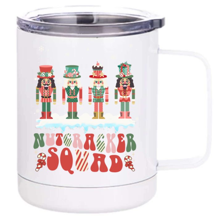 Nutcracker Squad Ballet Dance Matching Family Christmas Gift Front & Back 12oz Stainless Steel Tumbler Cup