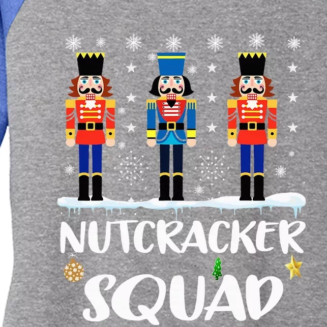 Nutcracker Squad Ballet Dance Matching Family Christmas Women's Tri-Blend 3/4-Sleeve Raglan Shirt