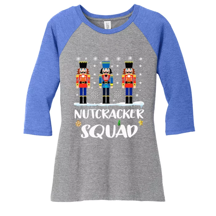 Nutcracker Squad Ballet Dance Matching Family Christmas Women's Tri-Blend 3/4-Sleeve Raglan Shirt