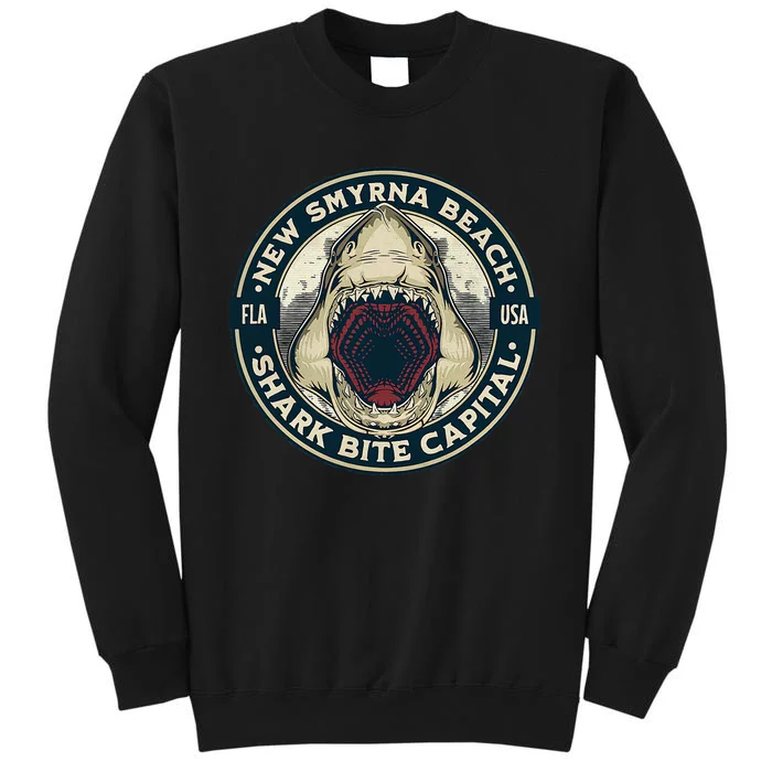 New Smyrna Beach Shark Bite Capital Of The World Graphic Tall Sweatshirt