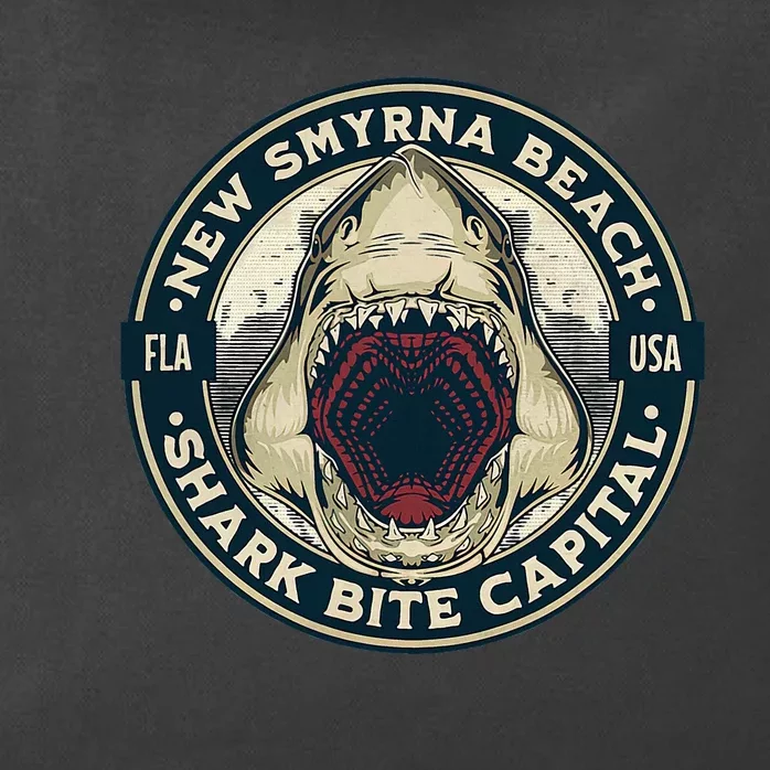 New Smyrna Beach Shark Bite Capital Of The World Graphic Zip Tote Bag