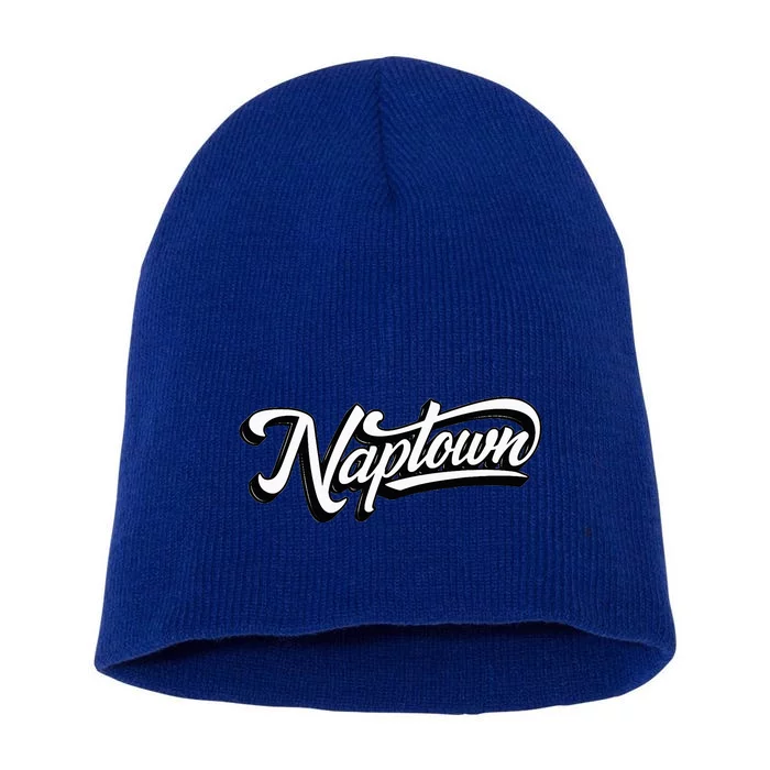 Naptown Script By Soindy Short Acrylic Beanie