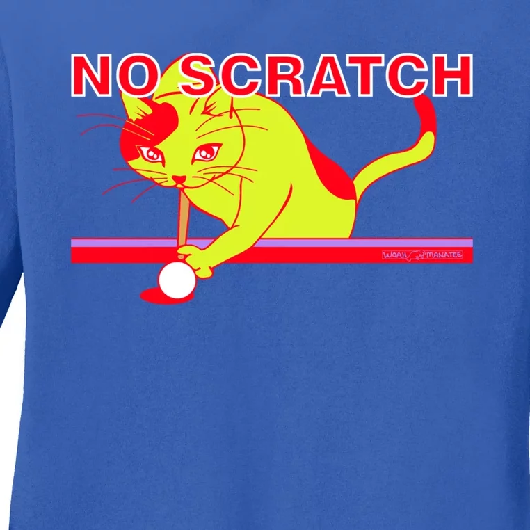 No Scratch Billiards Cat Pool Table Meaningful Gift Ladies Long Sleeve Shirt