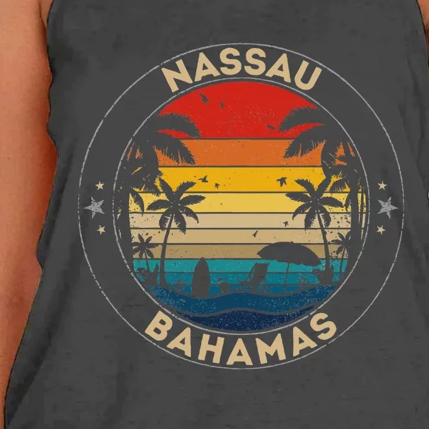 Nassau Souvenir Bahamas Reminder Women's Knotted Racerback Tank