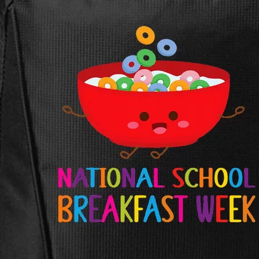 National School Breakfast Week Funny Cereal Lovers City Backpack