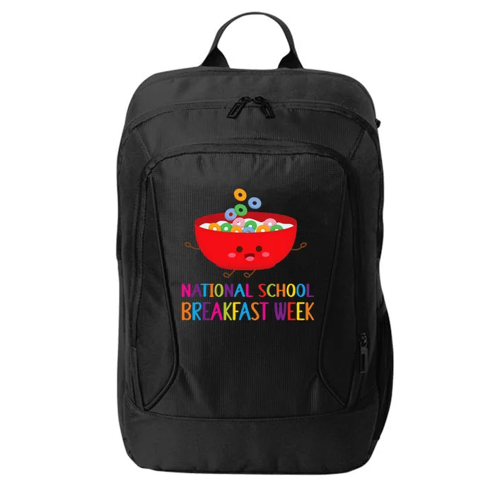 National School Breakfast Week Funny Cereal Lovers City Backpack