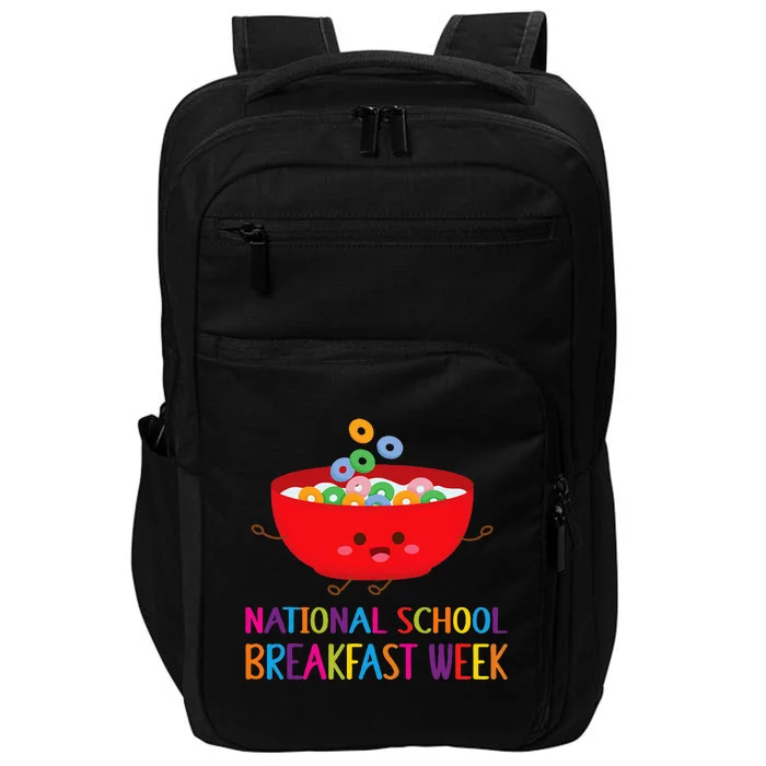 National School Breakfast Week Funny Cereal Lovers Impact Tech Backpack